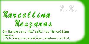 marcellina meszaros business card
